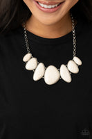 Primitive - White Stone Necklace Paparrazi Accessories