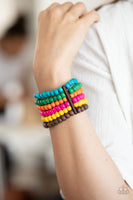 Diving in Maldives - Multi Wood Bracelet Paparrazi Accessories