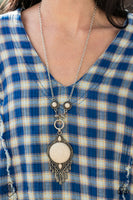 Majestic Mountaineer - White FF 1/2021 Necklace Paparrazi Accessories