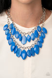 Palm Beach Beauty - Blue Necklace Paparrazi Accessories