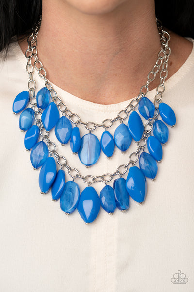 Palm Beach Beauty - Blue Necklace Paparrazi Accessories