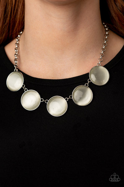Ethereal Escape - White Necklace Paparrazi Accessories