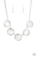 Ethereal Escape - White Necklace Paparrazi Accessories