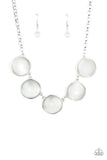 Ethereal Escape - White Necklace Paparrazi Accessories