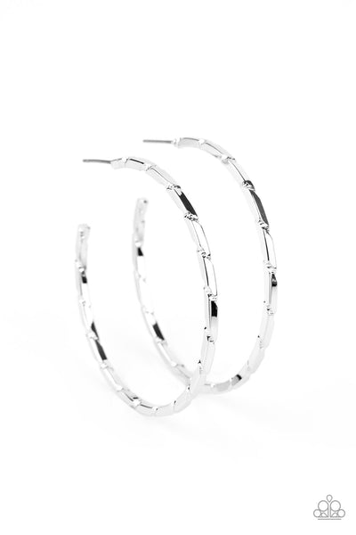 Unregulated - Silver Hoops earrings Paparrazi Accessories