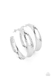 Fearlessly Flared - Silver Hoop Earrings Paparazzi Accessories