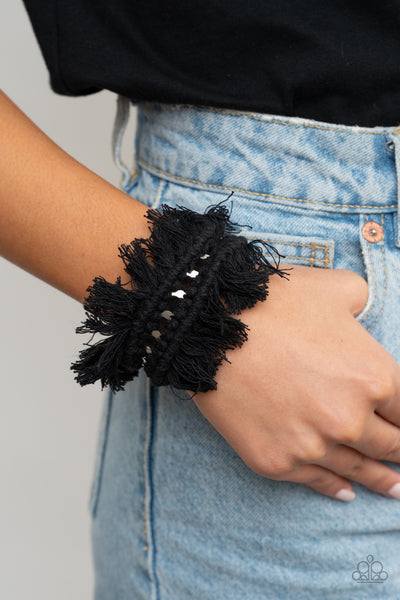 Homespun Hardware - Black Cuff Bracelet Paparazzi Accessories