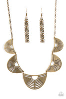 Record-Breaking Radiance - Brass Necklace Paparazzi Accessories