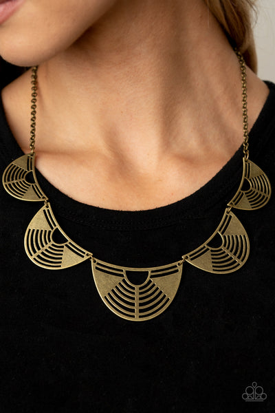 Record-Breaking Radiance - Brass Necklace Paparazzi Accessories