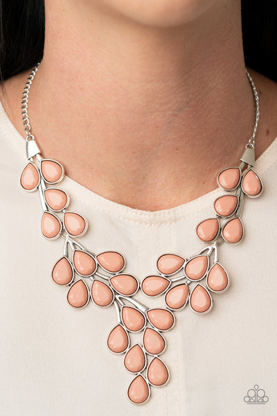 Eden Deity - Pink Floral Necklace Paparrazi Accessories