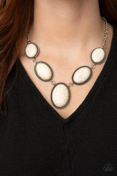 River Valley Radiance - White Paparazzi Accessories Necklace