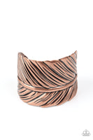 Where Theres a QUILL, Theres a Way - Copper Cuff Bracelet Paparrazi Accessories