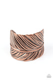 Where Theres a QUILL, Theres a Way - Copper Cuff Bracelet Paparrazi Accessories