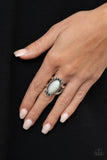 Psychedelic Deserts - White Stone Ring Paparrazi Accessories
