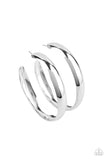 BEVEL In It - Silver Hoops earrings Paparrazi Accessories