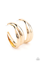 Colossal Curves - Gold Hoop Earrings Paparazzi Accessories