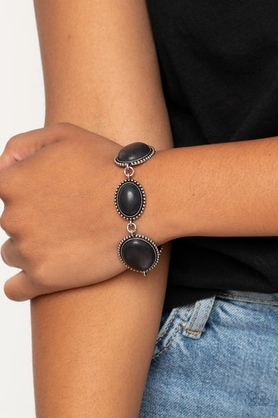 River View - Black Stone Bracelet Paparrazi Accessories