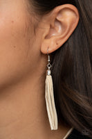 Feel at HOMESPUN - White Suede necklace Paparrazi Accessories
