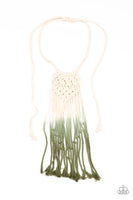 Surfin The Net - Green Macrame Necklace Paparrazi Accessories