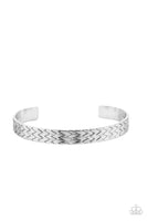 Mind Games - Silver Cuff Bracelet Paparazzi Accessories