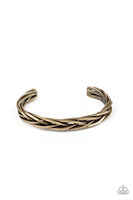 Rustic Reveler - Brass Cuff Bracelet Paparazzi Accessories