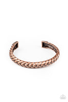 Tough as Nails - Copper Cuff Bracelet Paparazzi Accessories