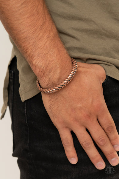 Tough as Nails - Copper Cuff Bracelet Paparazzi Accessories