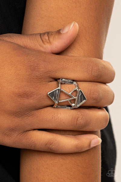 Making Me Edgy - Silver Ring Paparazzi Accessories
