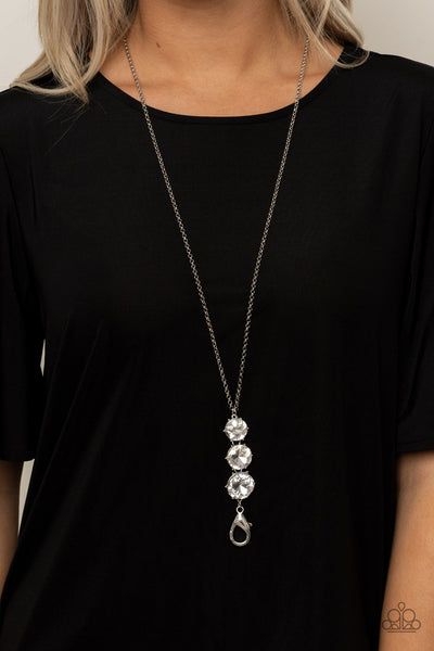 TRIPLE Effect - White Lanyard Necklace Paparazzi Accessories
