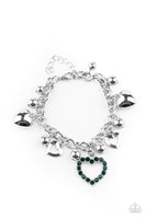 Beautifully Big-Hearted - Green Bracelet Paparazzi Accessories