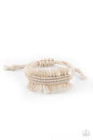 Make Yourself at HOMESPUN - White Bracelet Paparazzi Accessories
