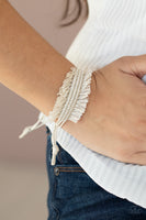 Make Yourself at HOMESPUN - White Bracelet Paparazzi Accessories