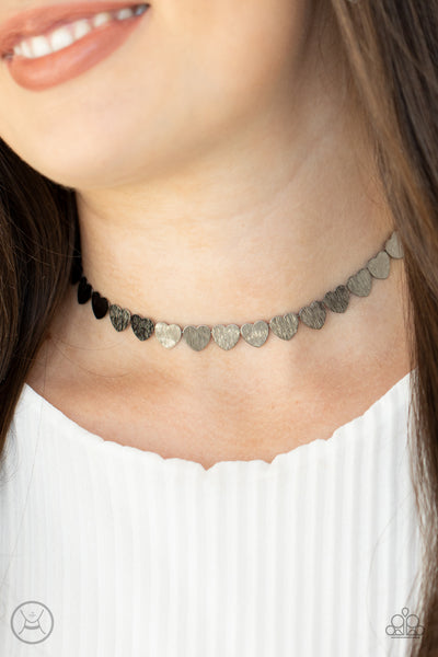Playing HEART To Get - Black Paparazzi Accessories Choker Necklace