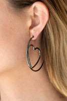 Love At First BRIGHT - Black Hoop Earring Paparazzi Accessories