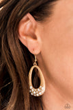 Better LUXE Next Time - Gold Bling Earrings Paparrazi Accessories