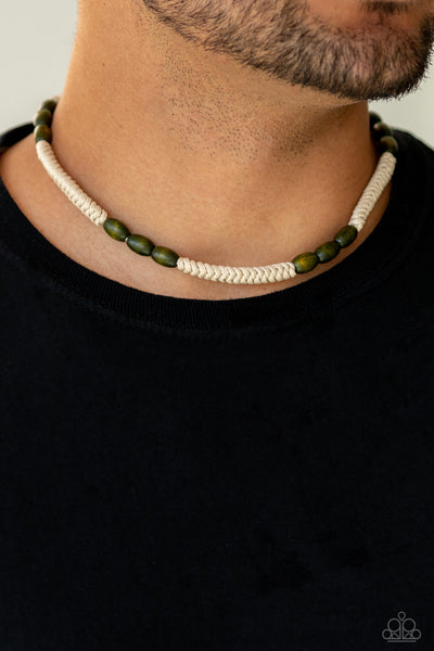 Tahiti Tide - Green urban necklace Paparrazi Accessories