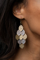 Loud and Leafy Multi Brass Copper Earring Paparazzi Accessories