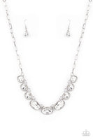 Gorgeously Glacial - White Bling Necklace Paparazzi Accessories