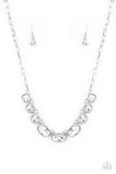 Gorgeously Glacial - White Bling Necklace Paparazzi Accessories