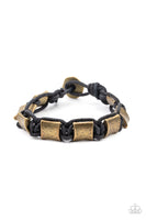 Rural Crew - Black Brass Bracelet Paparrazi Accessories urban