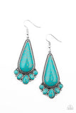 Rural Recluse - Blue Turquoise Earrings Paparrazi Accessories