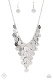 Spotlight Ready - Silver necklace Paparrazi Accessories FF 2/2021