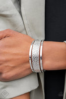 Jungle Jingle - Silver Cuff Bracelet Paparrazi Accessories FF 2/2021