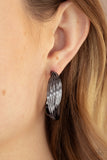 Curves In All The Right Places - Black Hoop Earrings Paparazzi Accessories