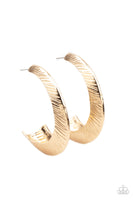 I Double FLARE You - Gold Hoop Earrings Paparrazi Accessories