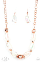 Iridescently Ice Queen - Copper LOP Necklace Paparazzi Accessories