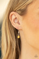 Country Sweetheart Yellow Heart Necklace Paparazzi