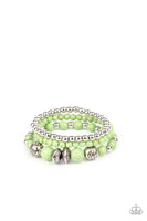 Desert Blossom - Green Stone Bracelets Paparrazi Accessories