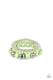 Desert Blossom - Green Stone Bracelets Paparrazi Accessories