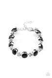 First In Fashion Show - Black Silver Bracelet Paparrazi Accessories